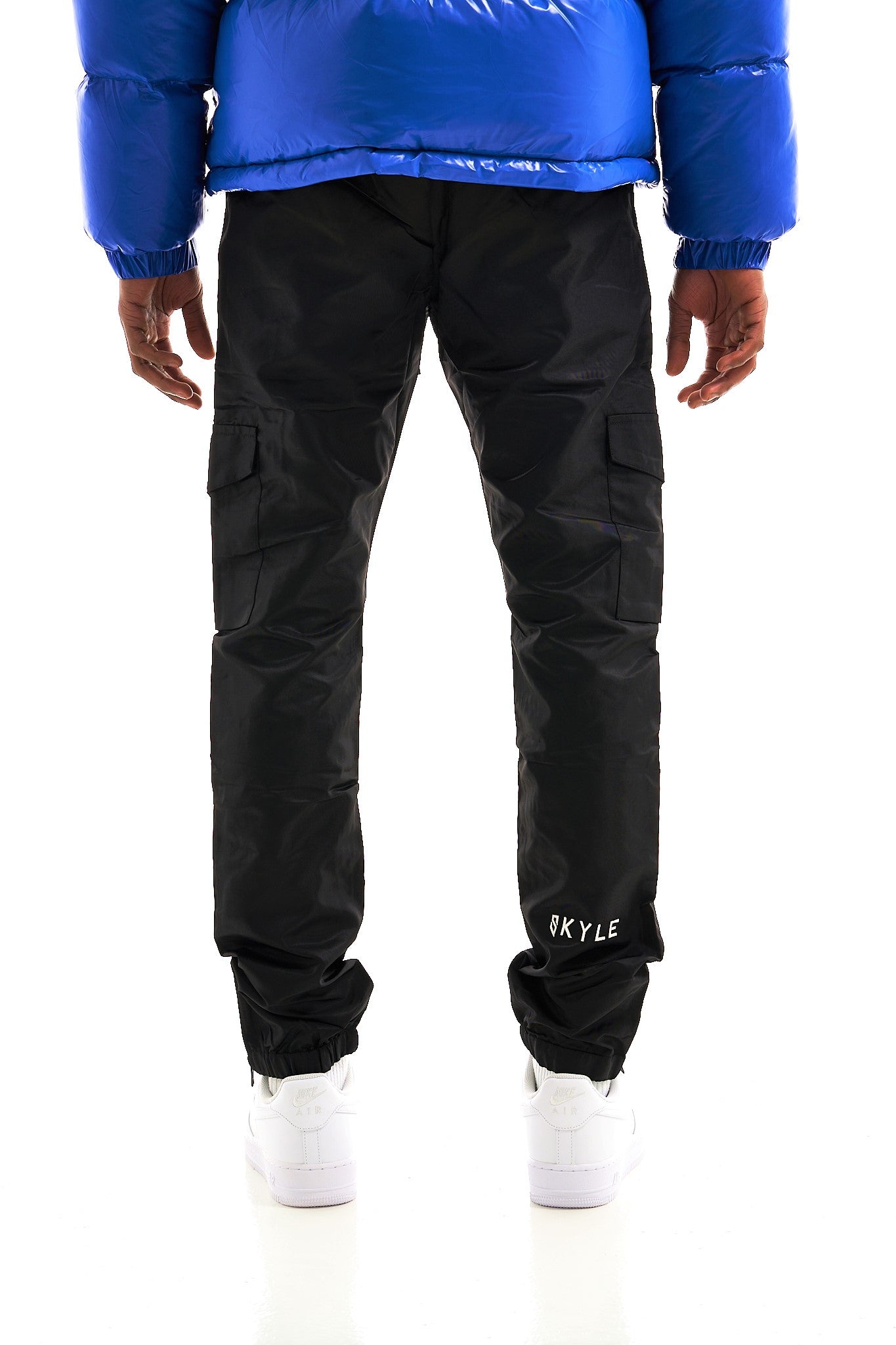 PREMIUM JET BLACK CARGO TROUSERS
