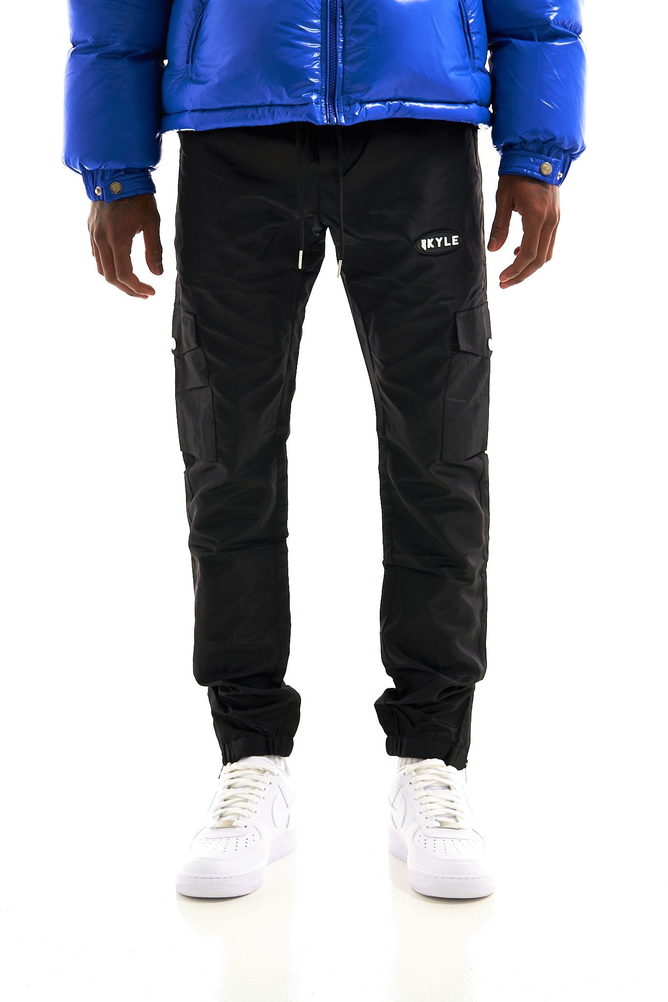 PREMIUM JET BLACK CARGO TROUSERS